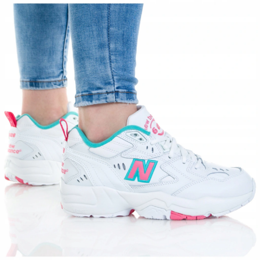 Giày New Balance 608 Wide 'White Pink Green' WX608WT1D - Ảnh 2