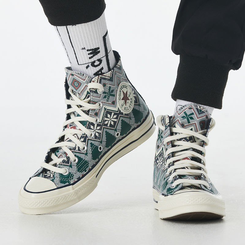 Giày Converse Chuck 70 High 'Holiday Sweater Ash Stone' 169352C - Ảnh 6