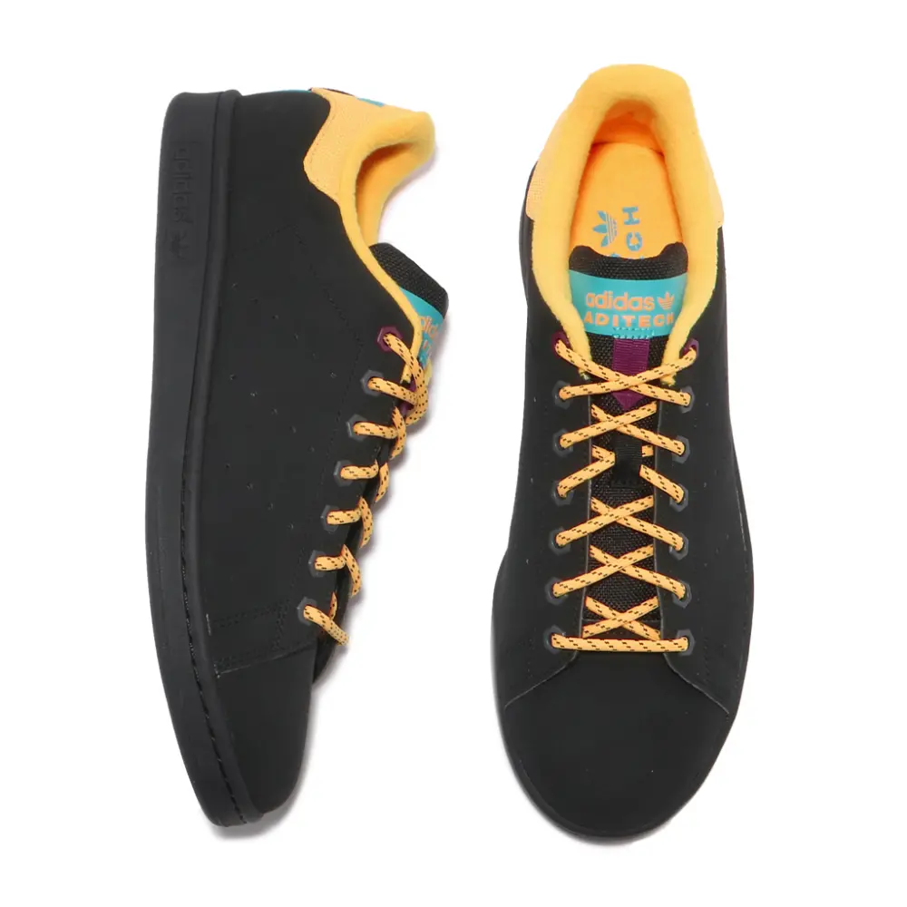 Giày Adidas Stan Smith 'Black Gold Aqua' FX8715 - Ảnh 3