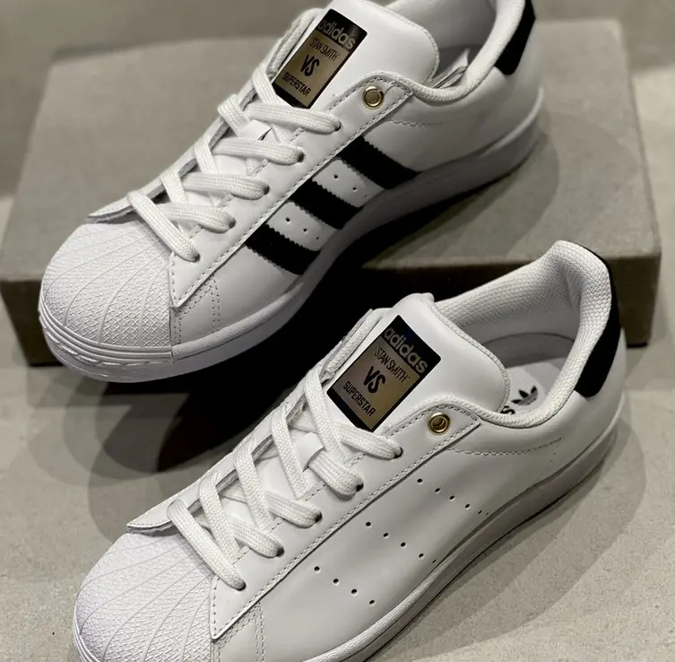 Giày Adidas Superstar Stan Smith 'White Gold Metallic' FX7577 - Ảnh 7