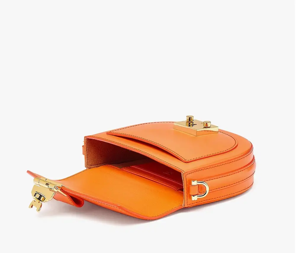 Túi MCM Mini Patricia Crossbody In Embossed Spanish Leather Orange MWRBAPA01O9001 - Ảnh 3