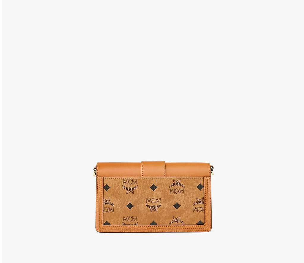 Túi MCM Mini Gretl Crossbody In Visetos Leather Block Cognac MWRBAWO02CO001 - Ảnh 2