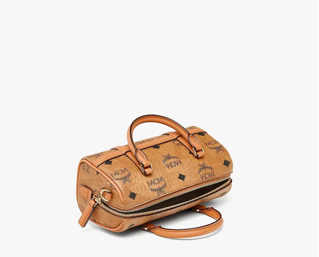 Túi MCM Mini Delmy Boston Bag In Visetos 'Cognac' MWBBAER01CO001 - Ảnh 4