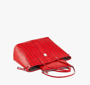 Alternative view of Túi MCM Large Reversible Liz Shopper In Visetos 'Red' MWPAAVI01XC001