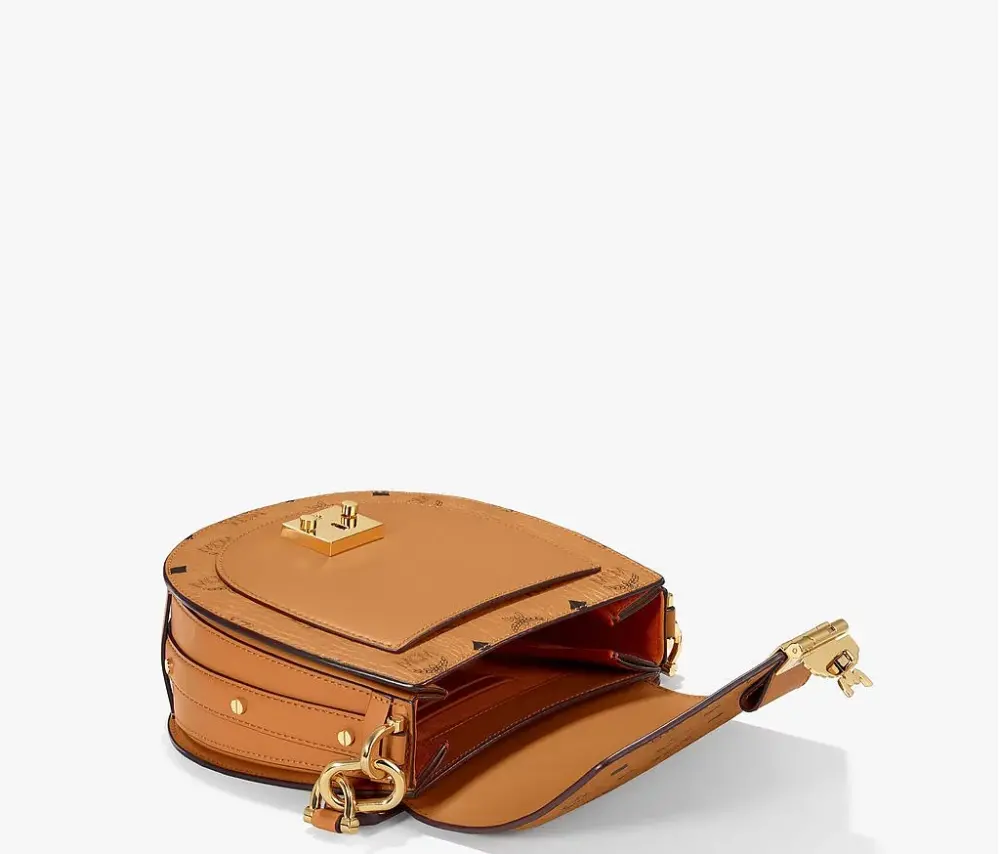 Túi MCM Small Patricia Shoulder Bag In Visetos Cognac MWSAAPA01CO001 - Ảnh 4