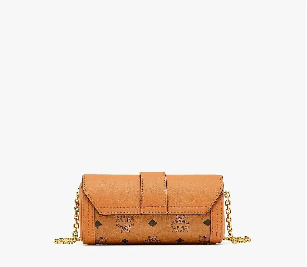 Túi MCM Mini Tracy Cylinder Bag In Visetos 'Cognac' MYZBSXT01CO001 - Ảnh 4