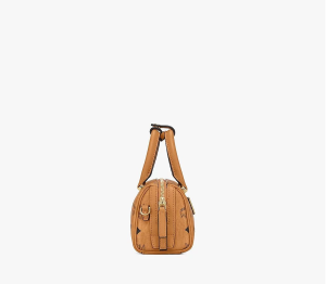 Alternative view of Túi MCM Mini Essential Boston Bag In Visetos 'Original Cognac' MWBAASE03CO001