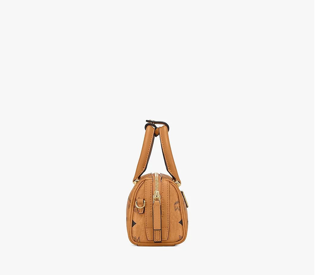 Túi MCM Mini Essential Boston Bag In Visetos 'Original Cognac' MWBAASE03CO001 - Ảnh 2