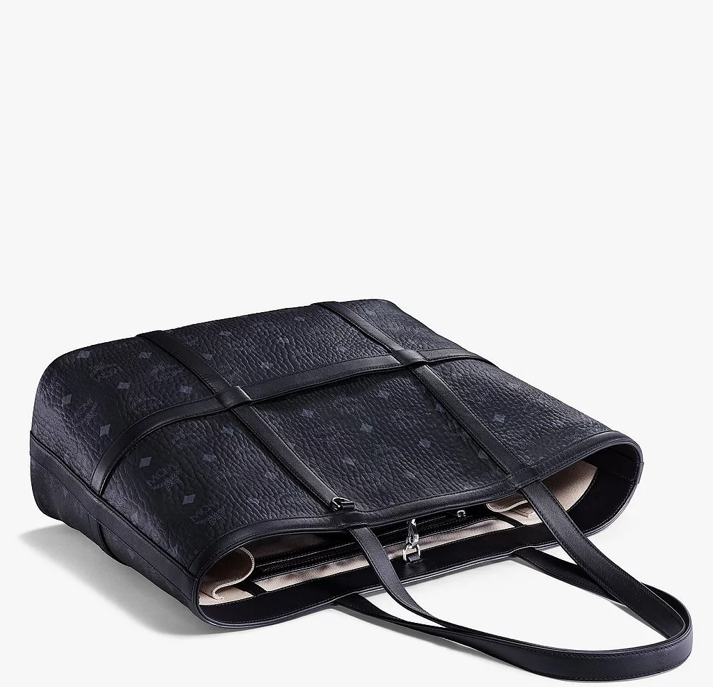 Túi MCM Medium Delmy Shopper In Visetos 'Black' MWPBSER01BK001 - Ảnh 3
