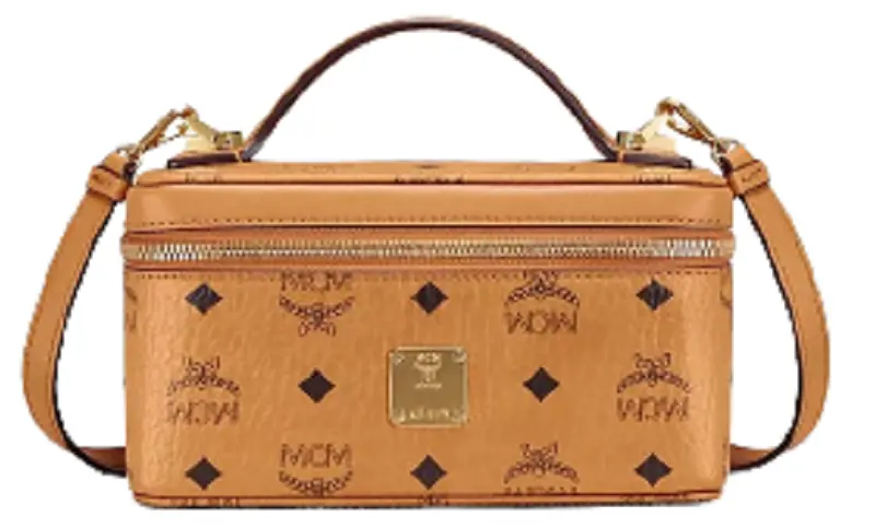 Túi MCM Mini Rockstar Vanity Case In Visetos Original Cognac MWRAAVI01CO001