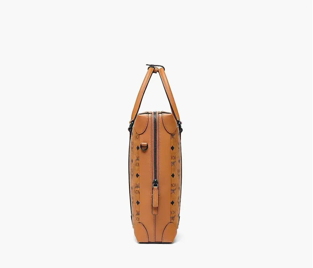 Alternative view of Túi MCM Large Soft Berlin Tote In Visetos Cognac MMTBSBF01CO001