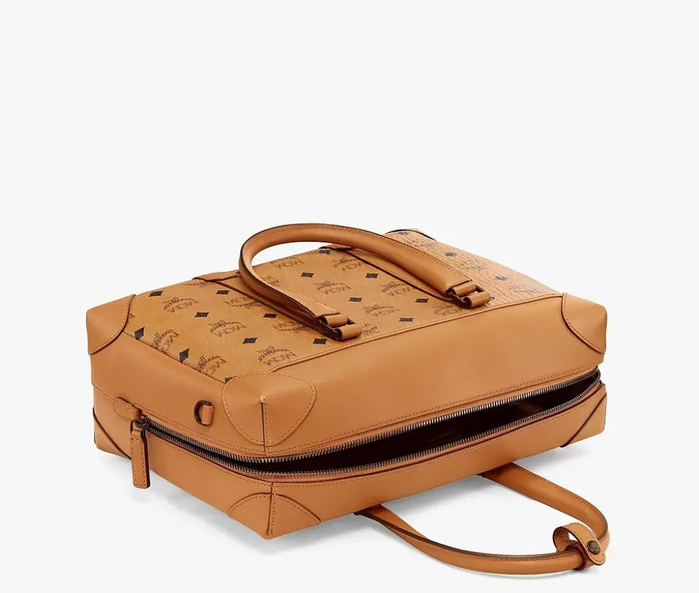 Túi MCM Medium Soft Berlin Tote In Visetos Cognac MMTBSBF02CO001 - Ảnh 3