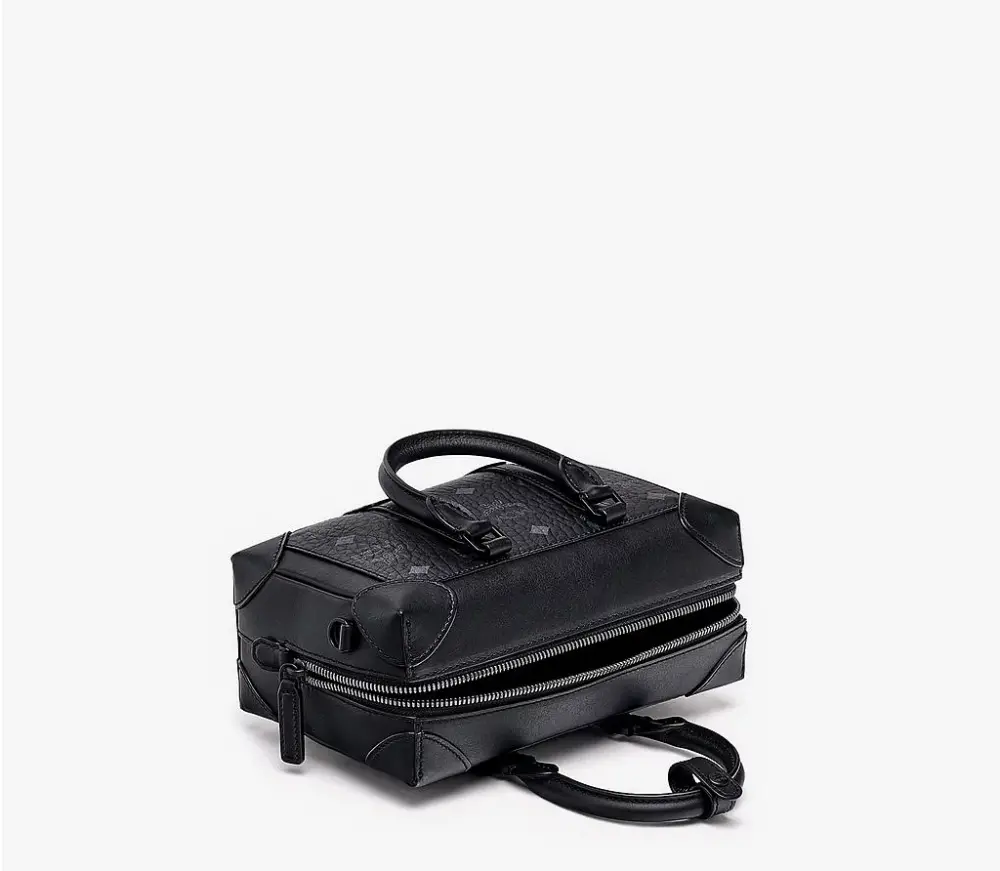 Túi MCM Small EW Soft Berlin Crossbody In Visetos 'Black' MMRBSBF03BK001 - Ảnh 3