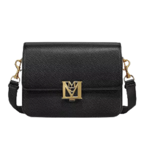 Túi MCM Small Mena Shoulder Bag In Visetos Leather 'Block Black' MWSBSLM01BK001