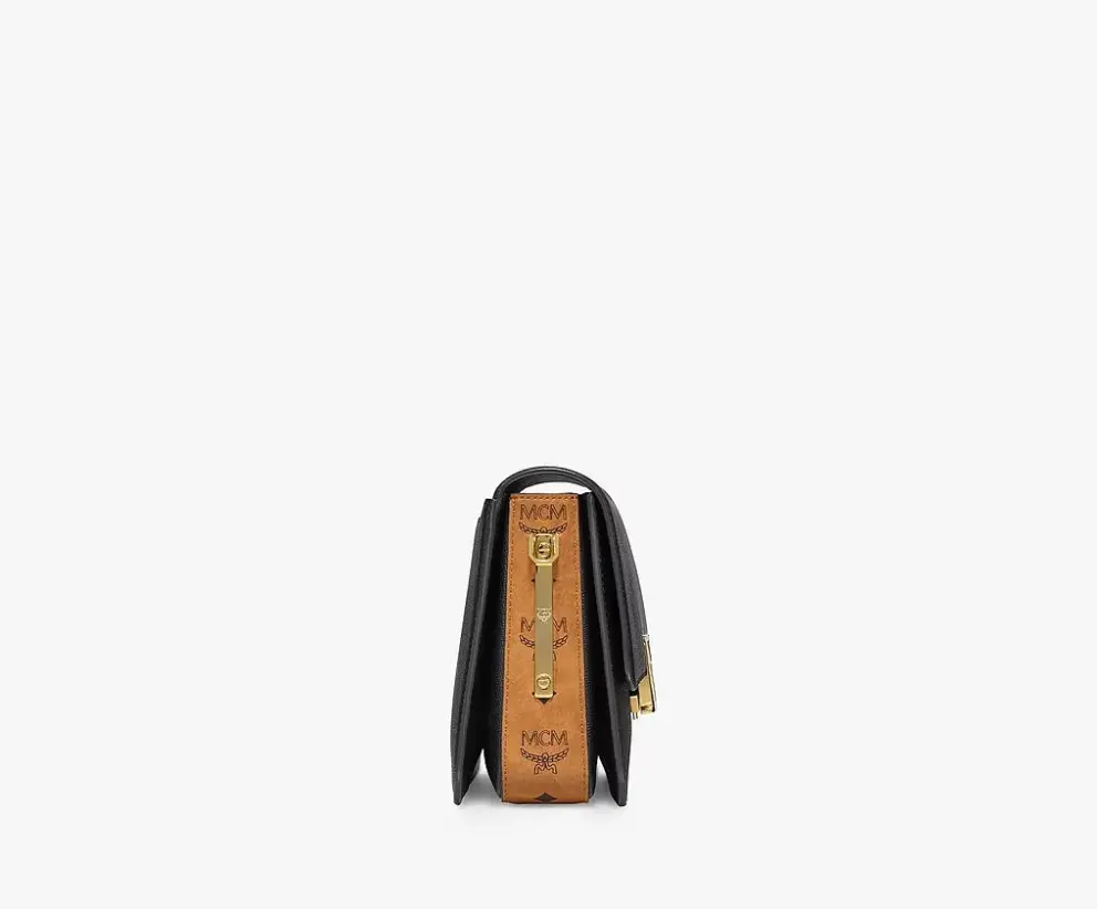 Alternative view of Túi MCM Small Mena Shoulder Bag In Visetos Leather 'Block Black' MWSBSLM01BK001