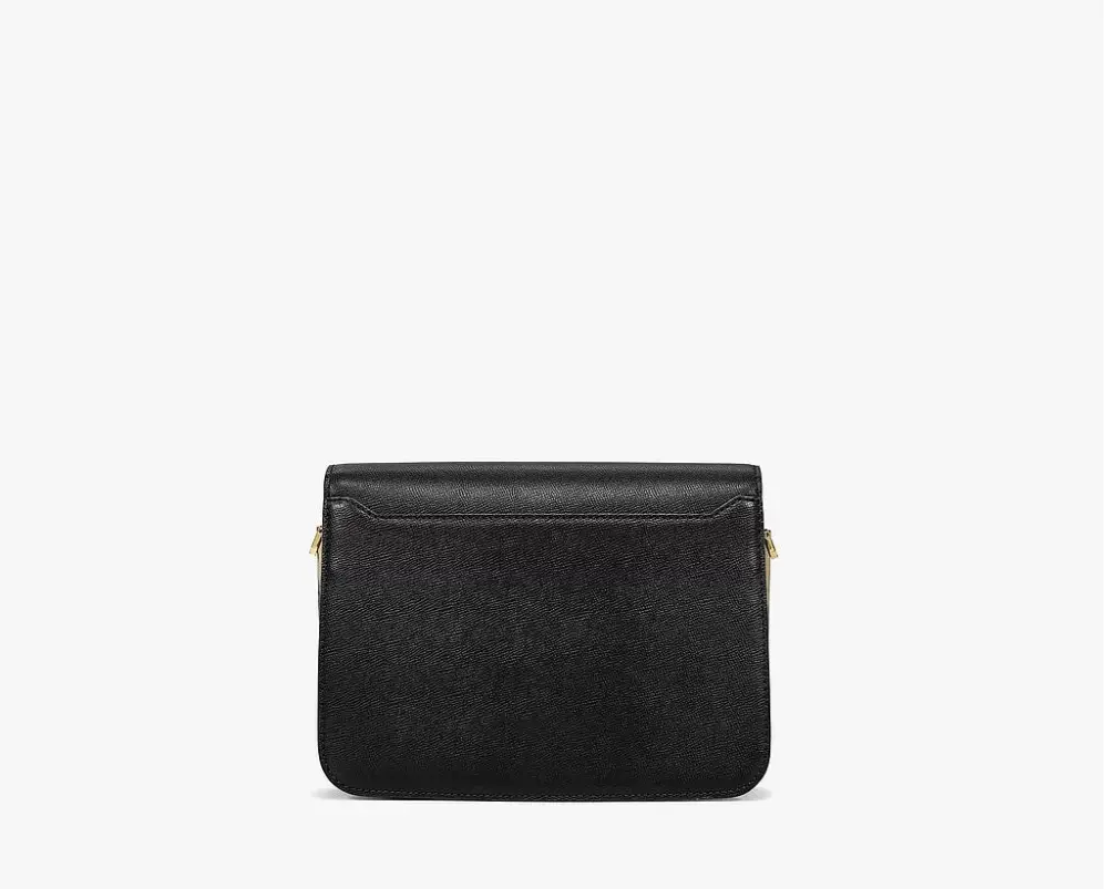 Túi MCM Small Mena Shoulder Bag In Visetos Leather 'Block Black' MWSBSLM01BK001 - Ảnh 4