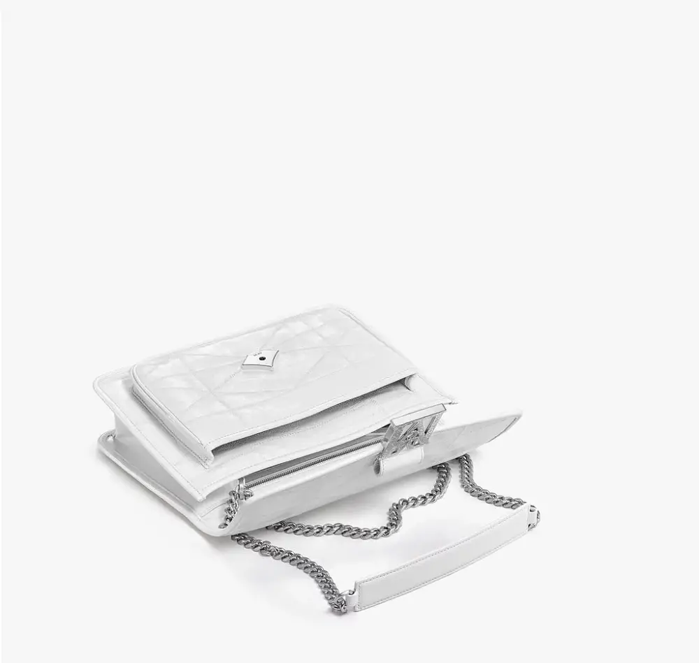 Túi MCM Mena Quilted Leather White MWSBSLM05WD001 - Ảnh 4