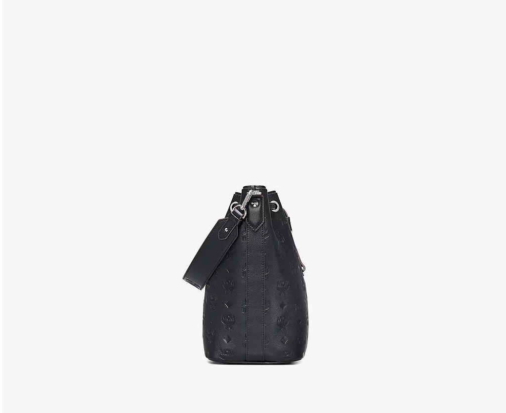 Túi MCM Essential Drawstring Bag Leather Black MWDAASE04BK001 - Ảnh 2
