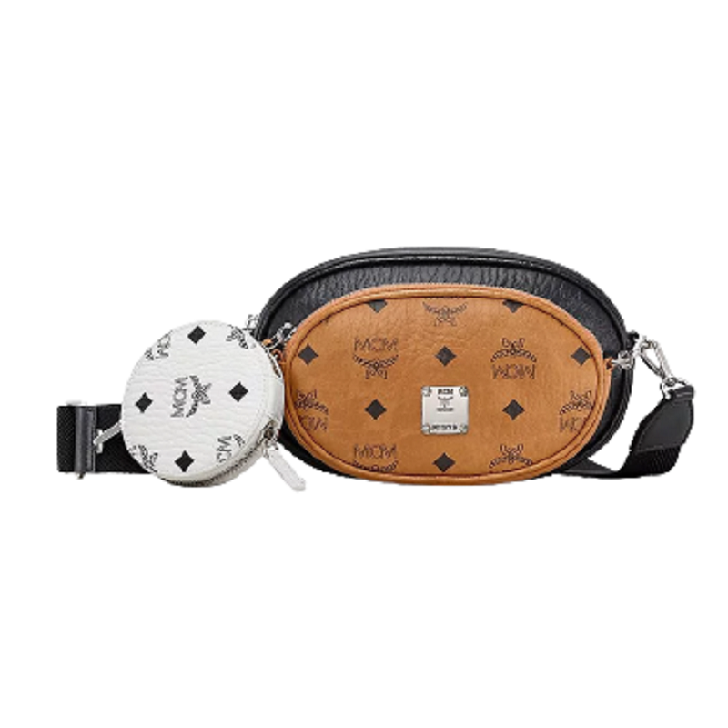 Túi MCM Essential Pouch Original Black White MWRBSSE01BW001