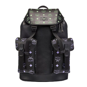 Balo MCM Splash Logo Leather Black MMKCSSX01U6001