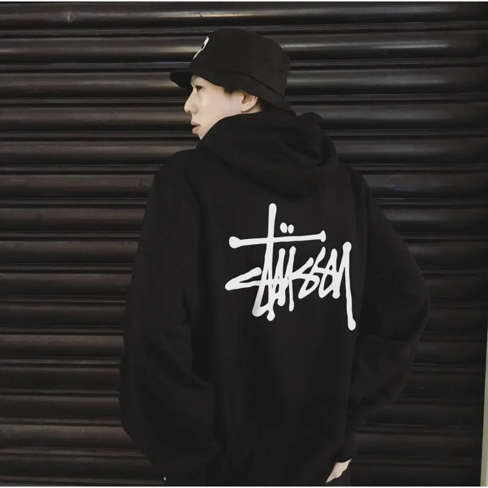 Alternative view of Áo Stussy Basic Stussy Hoodie 2023 'Black' 1924870M