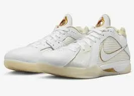 Giày Nike Zoom KD 3 Retro 'White Metallic Gold' DZ3009-100 - Ảnh 5