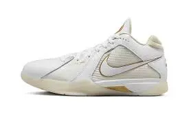 Giày Nike Zoom KD 3 Retro 'White Metallic Gold' DZ3009-100 - Ảnh 4