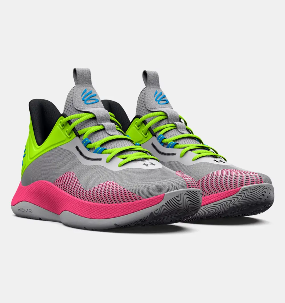 Giày Under Armour Curry 'Halo Grey Lime Pink' 3025636-102 - Ảnh 5