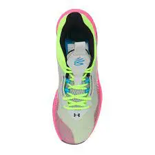 Alternative view of Giày Under Armour Curry 'Halo Grey Lime Pink' 3025636-102