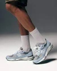 Alternative view of Giày New Balance 991 Made in England 'Dusty Blue' M991BGG