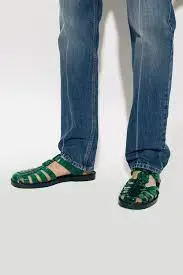 Dép Gucci Sandal With Double G 'Green' 674133-JFM00-8727 - Ảnh 4
