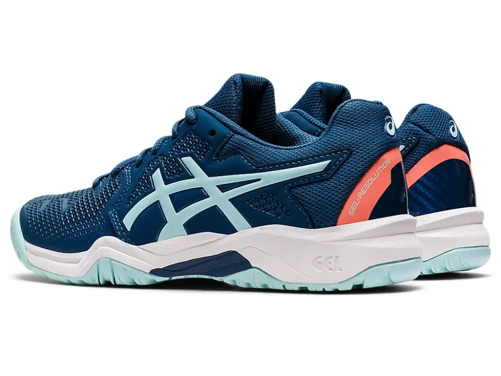 Giày Asics Gel Resolution 8 GS 'Light Indigo Clear Blue' 1044A018-406 - Ảnh 5