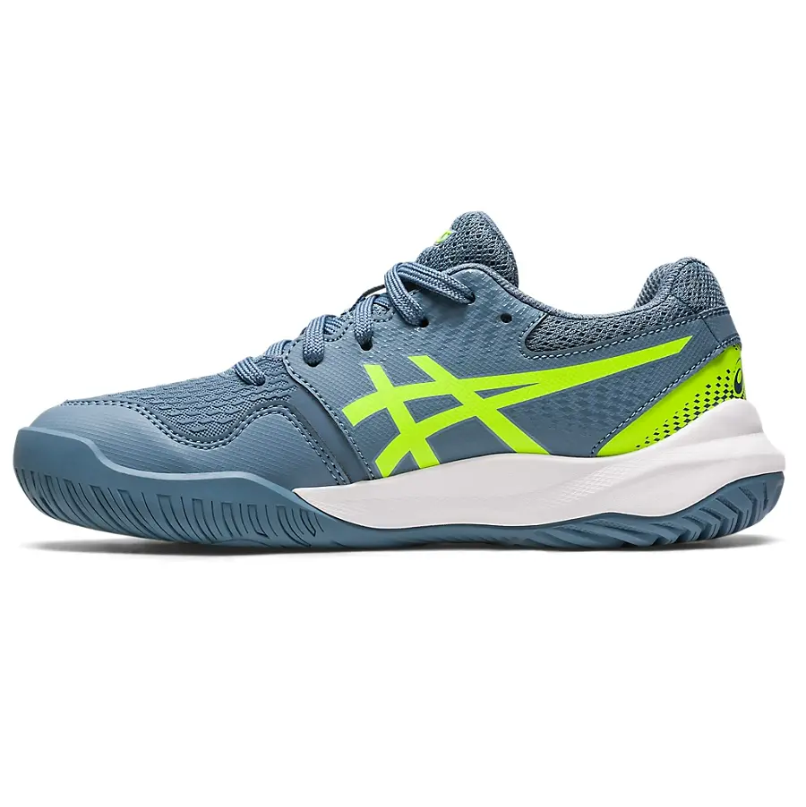 Giày Asics Gel Resolution 9 GS 'Steel Blue Hazard Green' 1044A067-400 - Ảnh 4