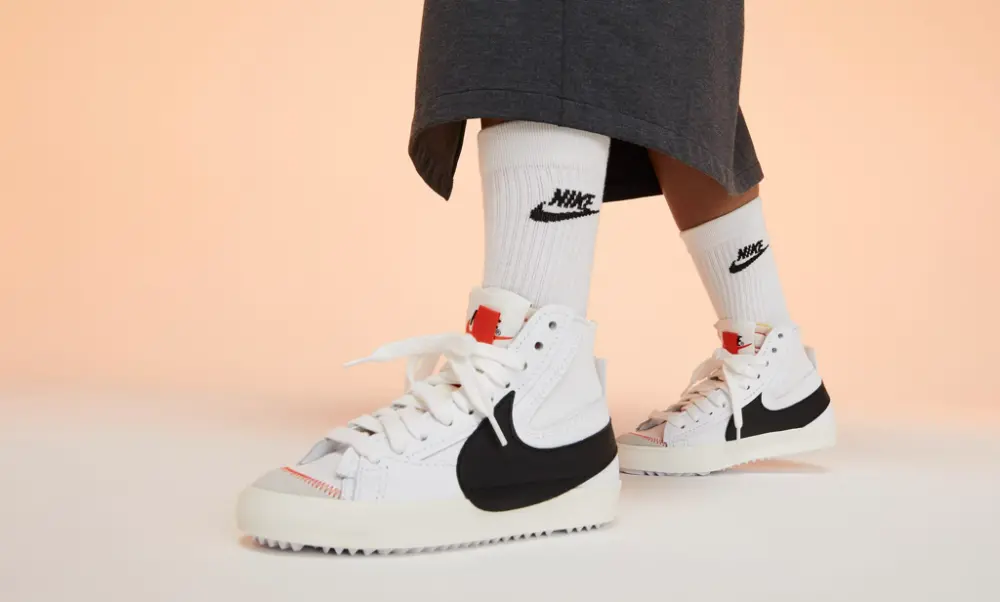Giày Nike Wmns Blazer Mid '77 Jumbo 'White Black' DQ1471-100 - Ảnh 5