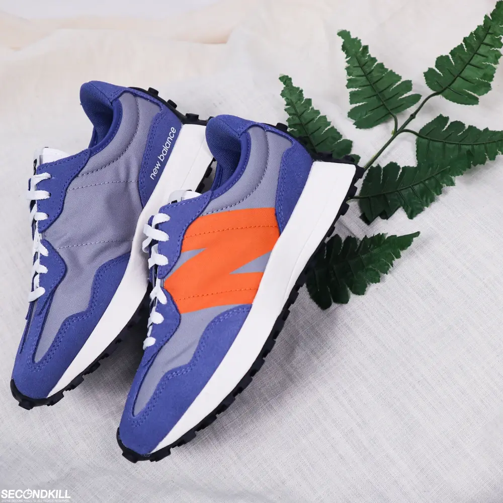 Giày New Balance Wmns 327 'Magnetic Blue Varsity Orange' WS327CB - Ảnh 4
