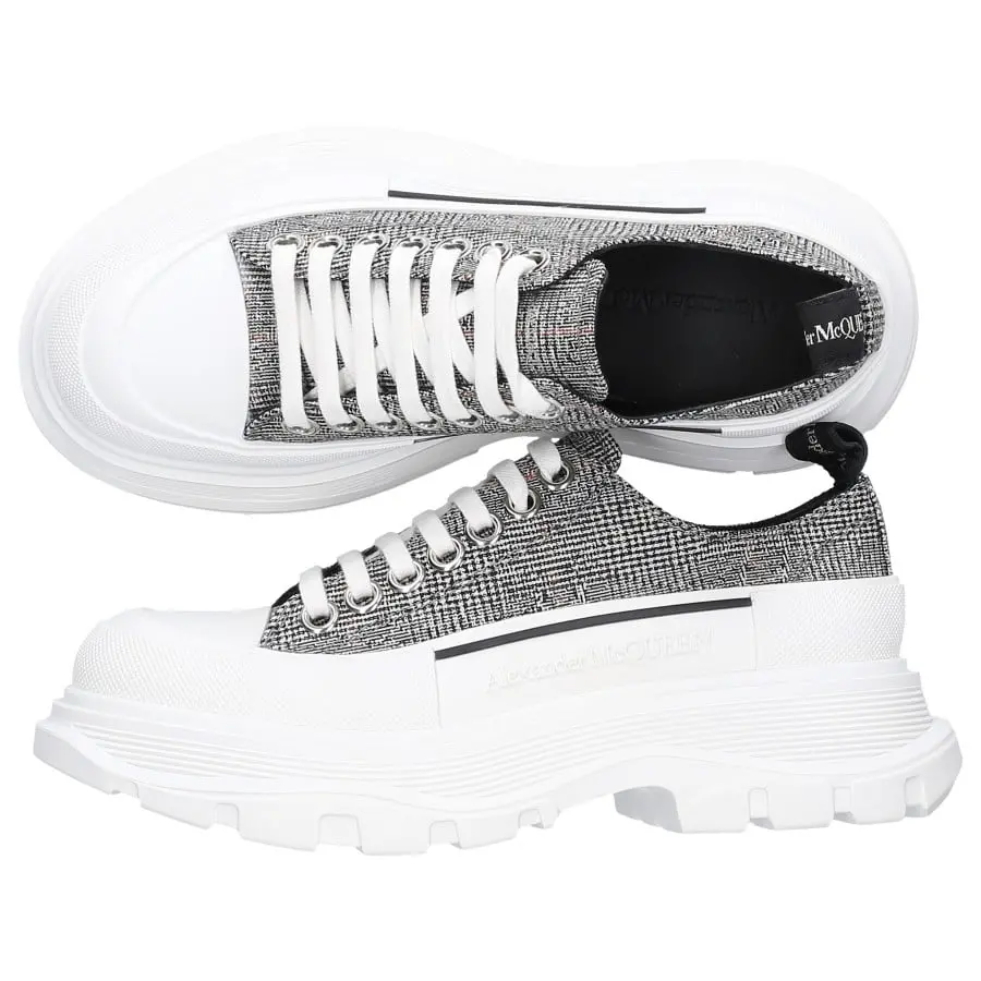 Alternative view of Giày Alexander McQueen Black & Wool Tread Slick Low 650809-W4PE1-1071
