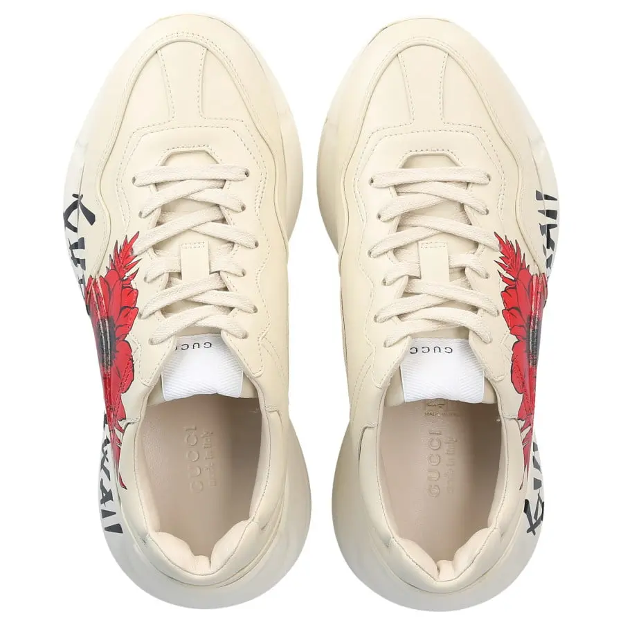 Giày Gucci Wmns Rhyton 'Gucci Hawaii Poppy Print' 631708-DRW00-9522 - Ảnh 4