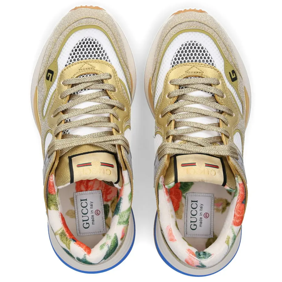 Alternative view of Giày Gucci Wmns Ultrapace 'Gold Sparkling Fabric' 602228-HW910-8060