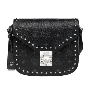 Túi MCM Patricia Shoulder Bag in Studded Outline Visetos MWS8APA24BK001
