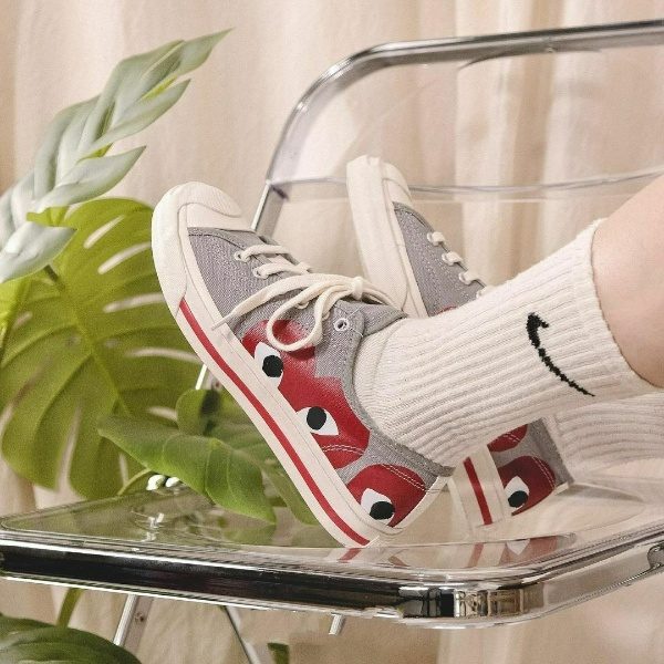 Giày Converse CDG PLAY x Jack Purcell Drizzle 'Red' 171260C - Ảnh 3