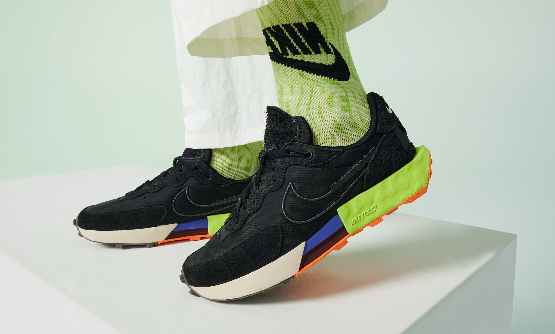 Giày Nike Fontanka Waffle 'Black Volt' DC3579-001 - Ảnh 3