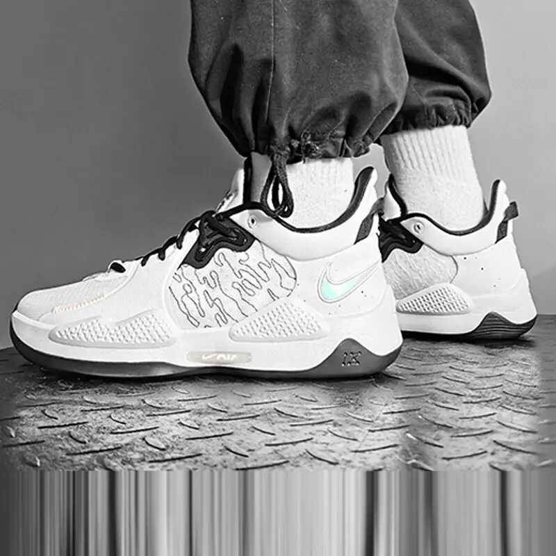 Alternative view of Giày Nike PG 5 'White Black' CW3143-100