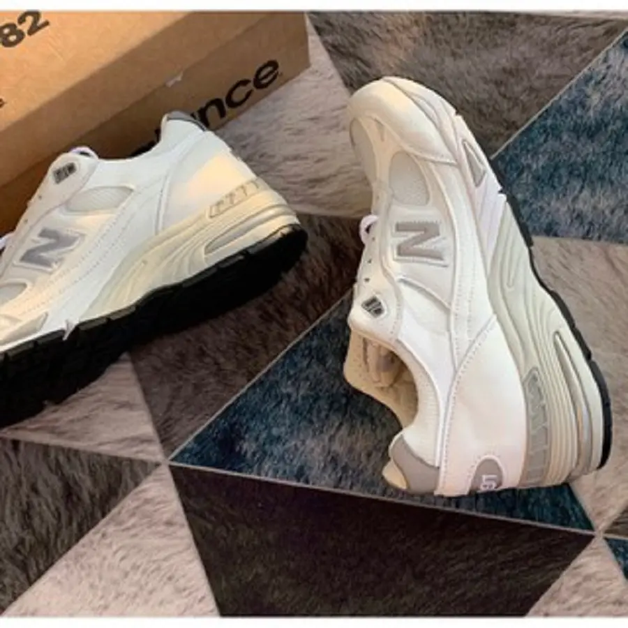 Giày New Balance 991 Made In England ‘White Sliver’ M991WHI - Ảnh 3