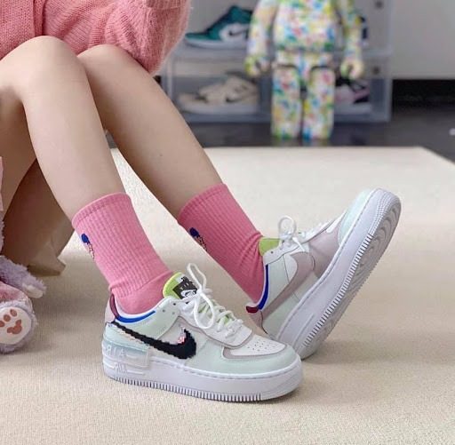 Giày Nike Wmns Air Force 1 Shadow SE 'Pixel Swoosh Barely Green' CV8480-300 - Ảnh 4