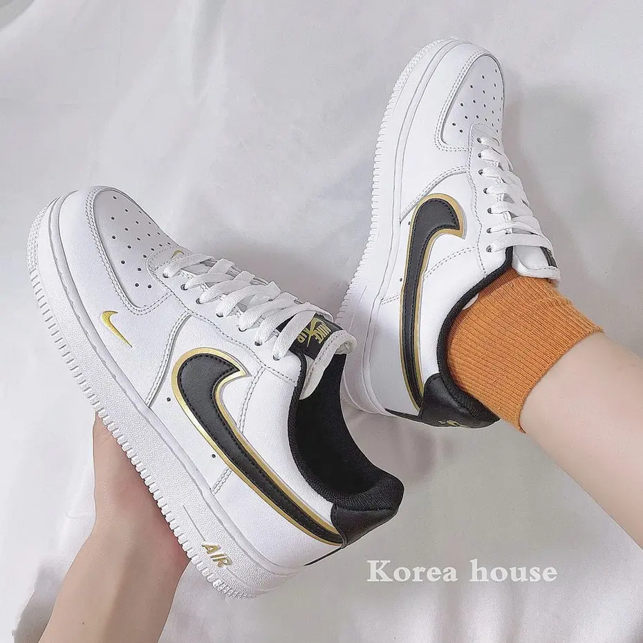 Giày Nike Air Force 1 '07 LV8 'Metallic Swoosh Pack White Metallic Gold' - Ảnh 7