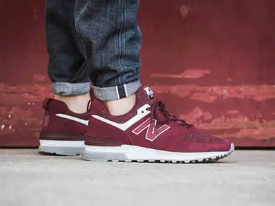 Giày New Balance 574 Sport Burgundy MS574CE - Ảnh 3