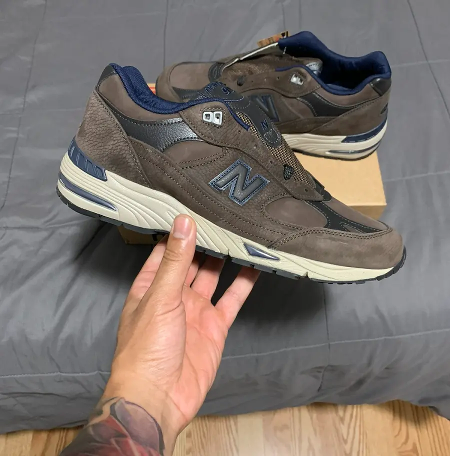 Giày New Balance 991 Made In England Brown M991NBB - Ảnh 3
