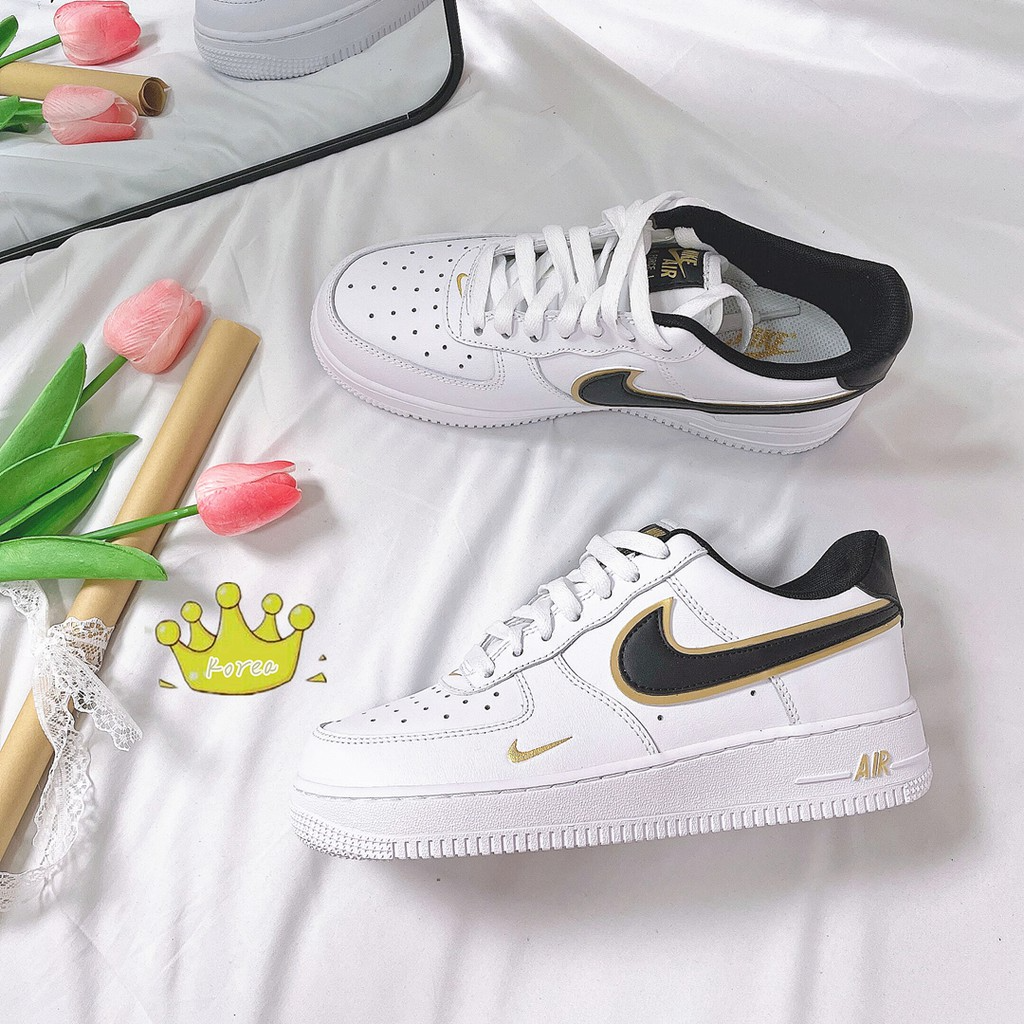 Giày Nike Air Force 1 '07 LV8 'Metallic Swoosh Pack White Metallic Gold' - Ảnh 8