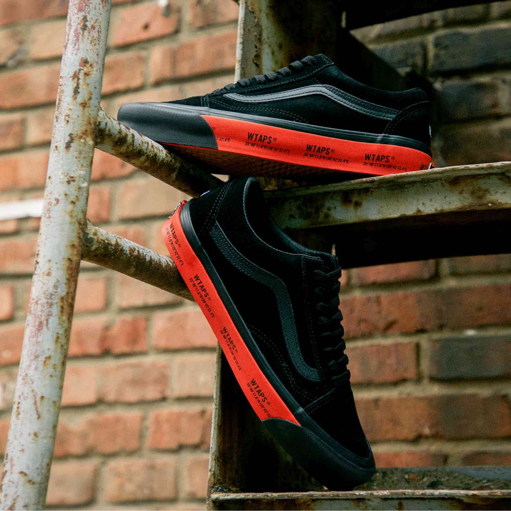 Giày Vans WTAPS x Old Skool LX 'Black Orange' VN0A4P3X20E - Ảnh 3