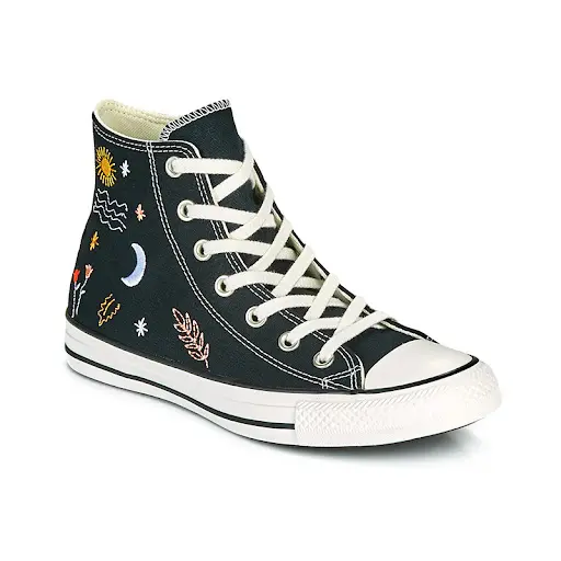 Alternative view of Giày Converse Chuck Taylor All Star High 'Daisy Embroidery Black' 567993C